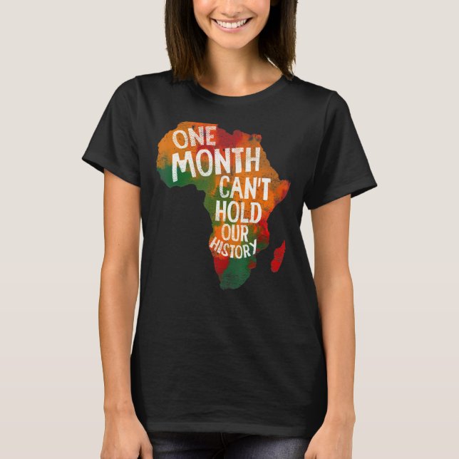 Camiseta Retro Um Mês Pode Segurar Nossa História Bla Afric (Frente)