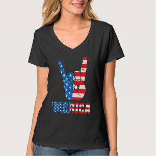 Camiseta Retro Usa 4 De Julho Vintage American Flag Merica