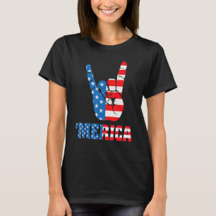 Camiseta Retro Usa 4 De Julho Vintage American Flag Merica