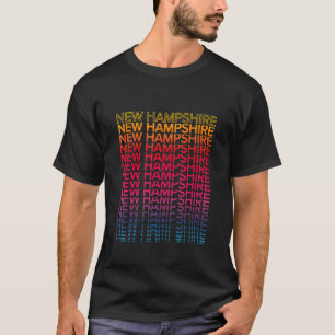 Camiseta Retro Usa Colorful State Nostalgic New Hampshire
