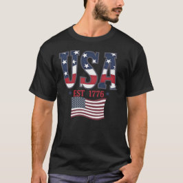 Camiseta Retro USA Est 1776, América 4 de julho