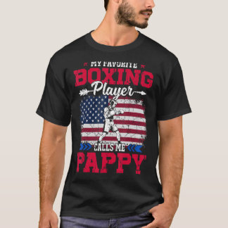Camiseta Retro Usa Flag Boxplayer Me Chama Pappy 4th Ju