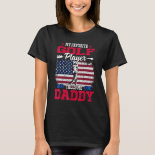 Camiseta Retro Usa Flag Golf Player Me Liga Pai 4 de julho