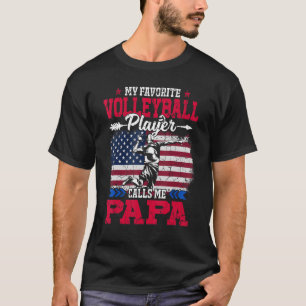 Camiseta Retro Usa Flag Voleibol Me Chama Papa 4º