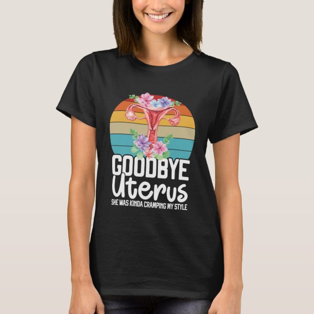 Camiseta Retro Uterus Support Hysterectomy Recovery Product (Frente)