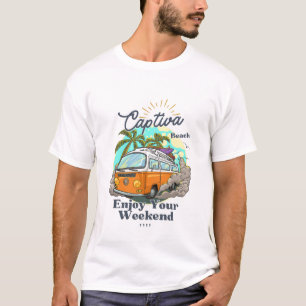 Camiseta Retro Van Captiva Beach Weekend Vibes