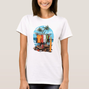 Camiseta Retro verão vibes palmeiras tropicais