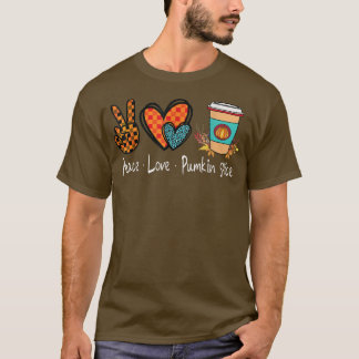 Camiseta Retrô Verificado Com Amor Pela Paz Pumpkin Spice F