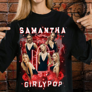 Camiseta Retro Vermelha de Rap Pirata com Fotos em