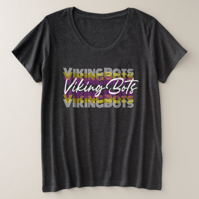 Camiseta Retro VikingBots- Plus Size Clothing (Frente do Design)