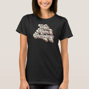 Camiseta Retro Vinatge Esposa Secretária Mãe Secretária Mãe