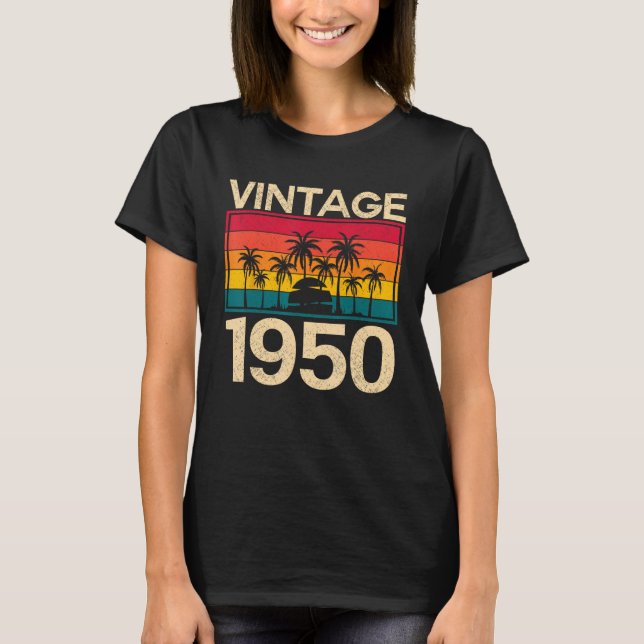 Camiseta Retro Vintage 1950 Aniversário (Frente)