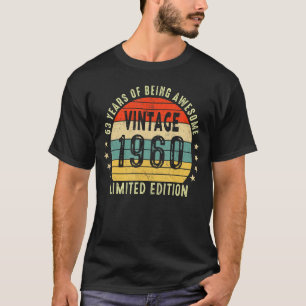 Camiseta Retro Vintage 1960, 63 Anos De Esforço