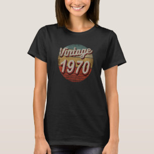Camiseta Retro Vintage 1970 Homens Nascer De Aniversário De
