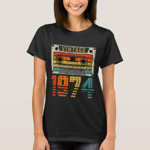 Camiseta Retro Vintage 1974 49º aniversário
