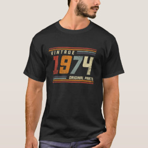 Camiseta Retro Vintage 1974 50º Aniversário Homens Mulheres