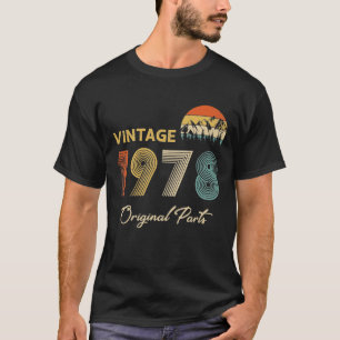 Camiseta Retro Vintage 1978 Original Parts Birthday