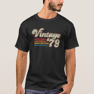 Camiseta Retro Vintage 1979 Aniversário