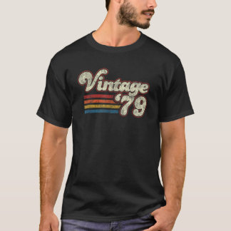 Camiseta Retro Vintage 1979 Aniversário