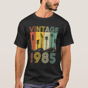Camiseta Retro Vintage 1985 Guitarista 1985 Aniversário Gui