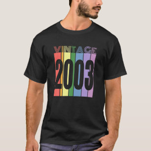 Camiseta Retro Vintage 2003 19 Anos Antiga Dia Tee 1982 19T