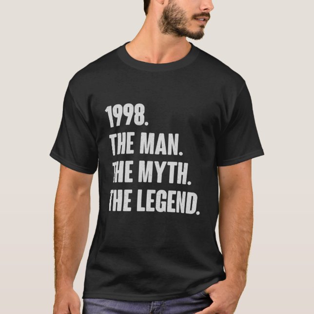 Camiseta Retro Vintage 23Rd 1998 Aniversário - Presente Par (Frente)