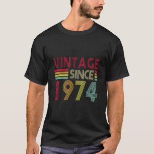 Camiseta Retro Vintage, 48 anos, 1974 Edição 48º Nascimento