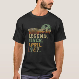 Camiseta Retro Vintage 55 Anos Legenda Do Nascer De Abril D