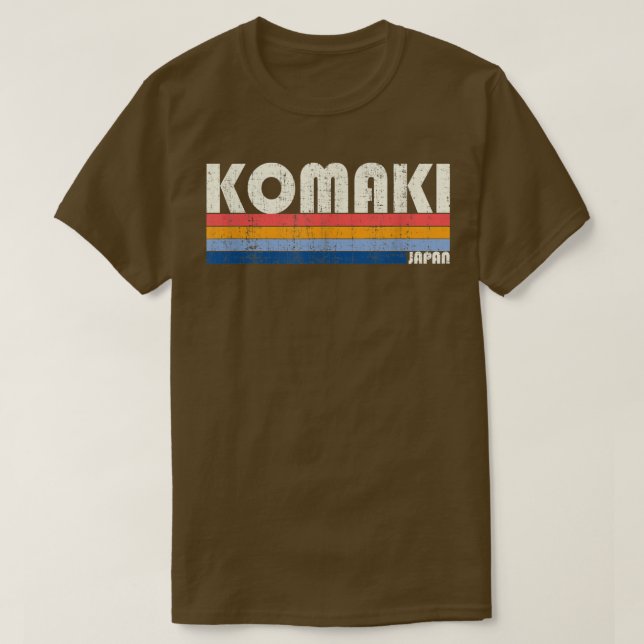 Camiseta Retro Vintage 70s 80s Style Komaki, Japan  (Frente do Design)