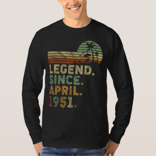 Camiseta Retro Vintage 71 Anos Legenda Do Nascer De Abril D