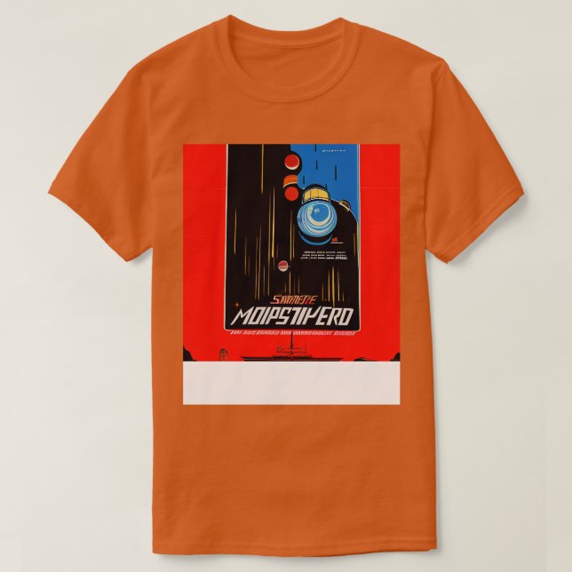 Camiseta Retro Vintage 80s Scifi Poster (Frente do Design)