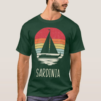 Camiseta Retro Vintage à vela na Sardenha
