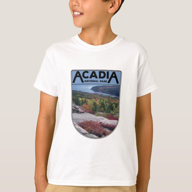 Camiseta Retro Vintage Acadia National Park Ilha Maine (Frente)