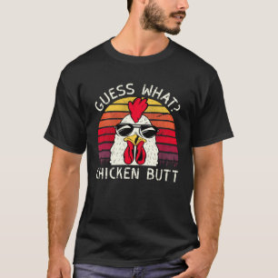 Camiseta Retro Vintage adivinha qual Bumbum de frango