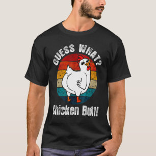 Camiseta Retro Vintage adivinha qual galinha-branca-Bumbum-