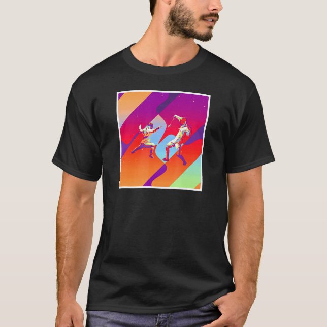 Camiseta Retro Vintage Aesthetic Fencing (Frente)