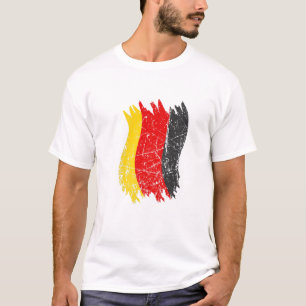 Camiseta Retro Vintage Alemanha Bandeira Orgulho Nacional A