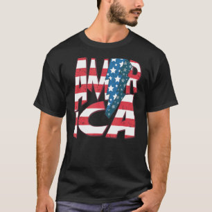 Camiseta Retro Vintage América Usa Bandeira Americana Patri
