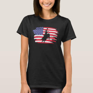 Camiseta Retro Vintage American Flag Rodeo 4 De Julho