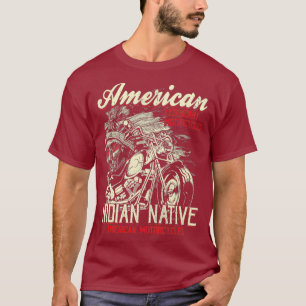 Camiseta Retro Vintage American Motorcycle Indian for Old