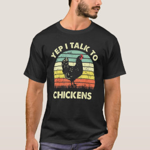 Camiseta Retro Vintage Anos 60 70 Sim, Eu Falo Com Galinhas