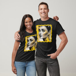 Camiseta retro vintage audrey yellow gold colors 1