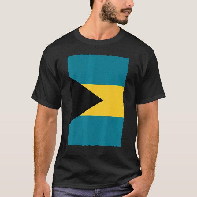 Camiseta Retro Vintage - Bandeira Nacional Bahamas (Frente)