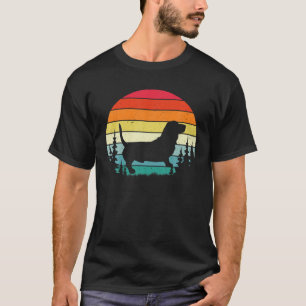Camiseta Retro Vintage Basset Hound Dog Sobrevoando o prese