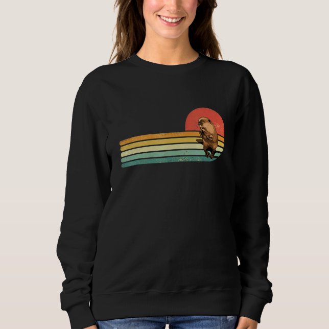 Camiseta Retro Vintage Beaver Animal Beaver  Beaver Hunting (Frente)
