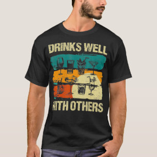 Camiseta Retro Vintage Bebe Bem Com Outras Cerveja De Tequi