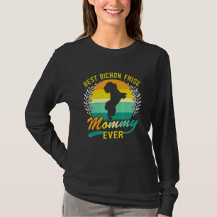 Camiseta Retro Vintage Best Bichon Frise Mamãe Nunca