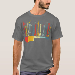 Camiseta Retro Vintage Best Nana Ever Guitar Lover Guitaris