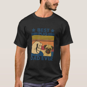 Camiseta Retro Vintage Best Pug Pai Ever