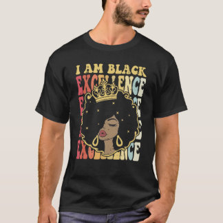 Camiseta Retro Vintage Black Excellence African Pride Histo